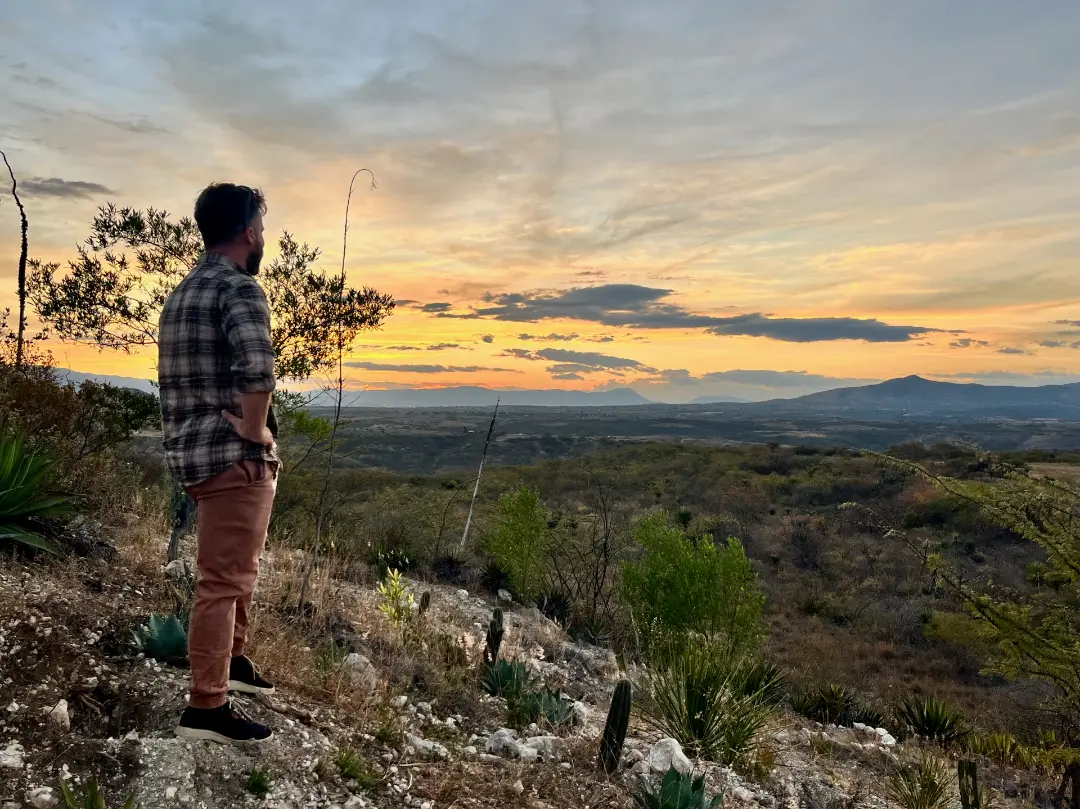 Patrick Antinozzi watching the sunset