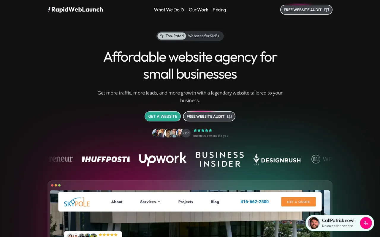 RapidWebLaunch website preview